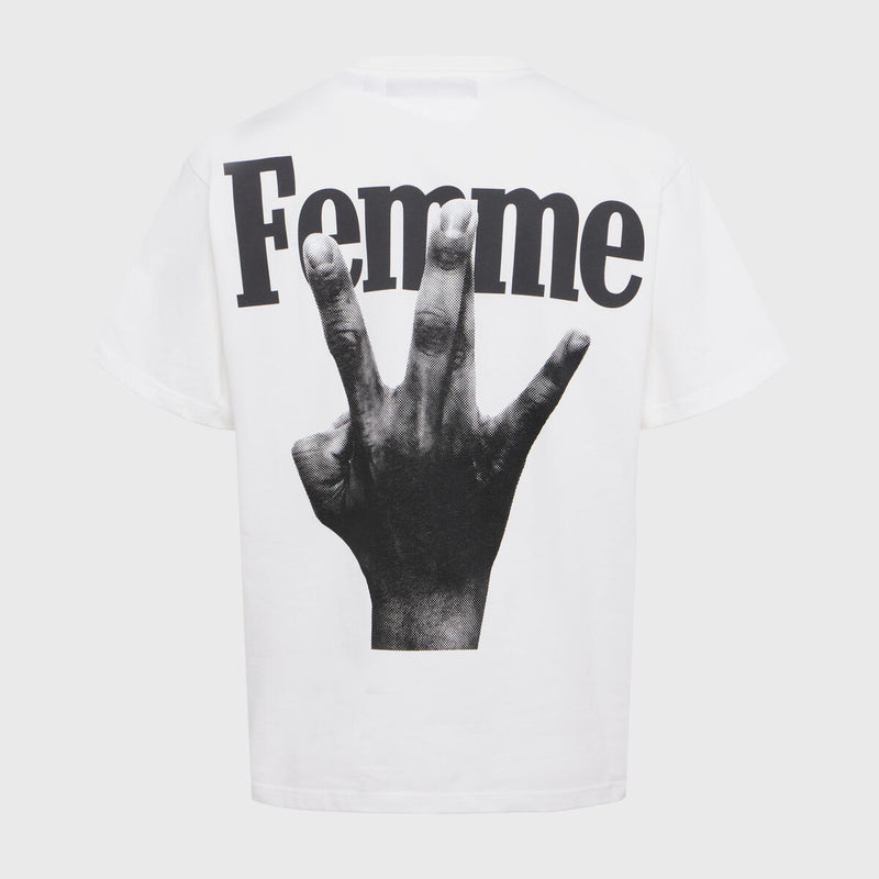Homme Femme “Twisted Fingers” Black/White Tee
