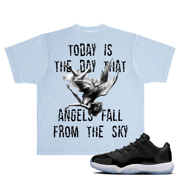November Reine “Angels Fall” Ice Blue Heavyweight Tee