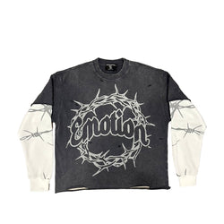 Mixed Emotion “Barbed Wire” Thermal L/S Tee