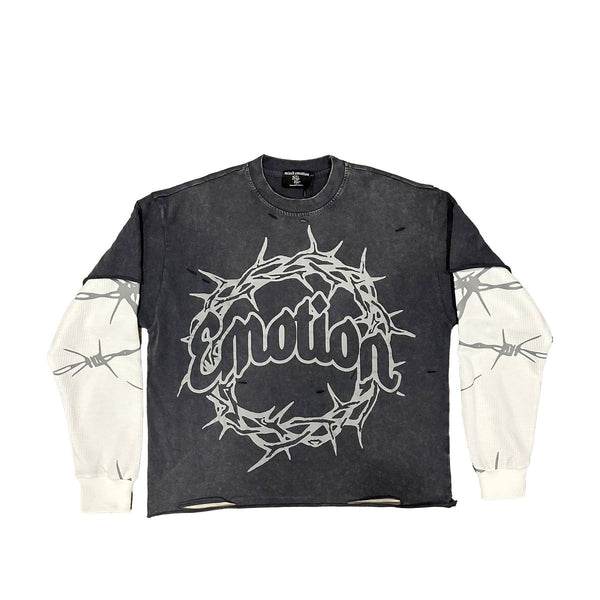 Mixed Emotion “Barbed Wire” Thermal L/S Tee