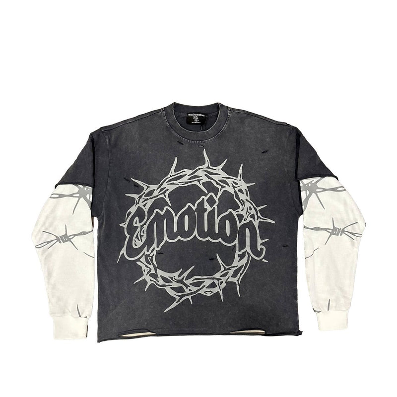 Mixed Emotion “Barbed Wire” Thermal L/S Tee