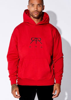 RtA Oversized Cherry Red Logo Hoodie