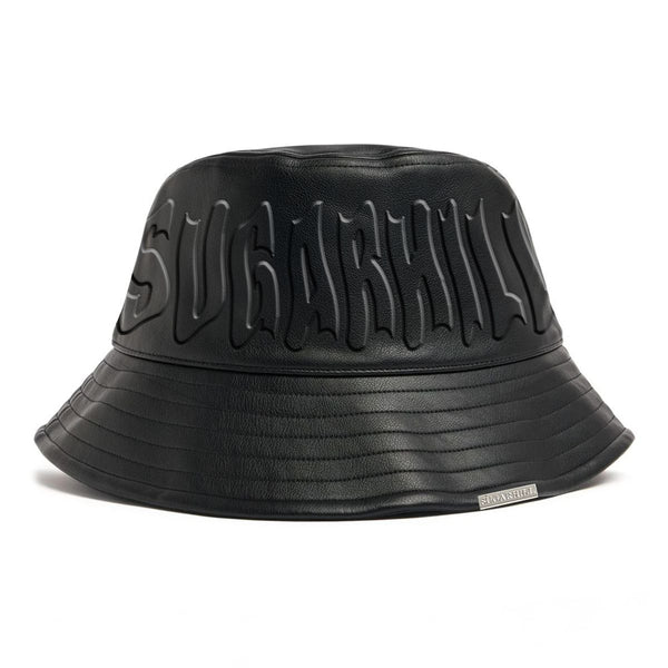 Sugarhill “Vulture” Black Leather Bucket Hat