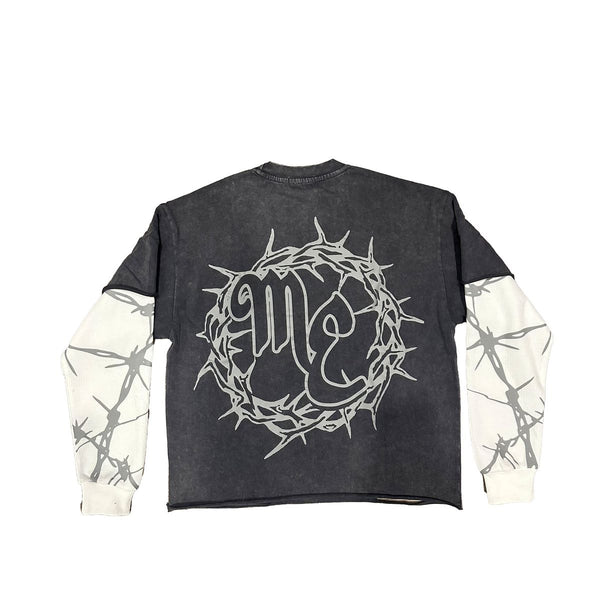 Mixed Emotion “Barbed Wire” Thermal L/S Tee
