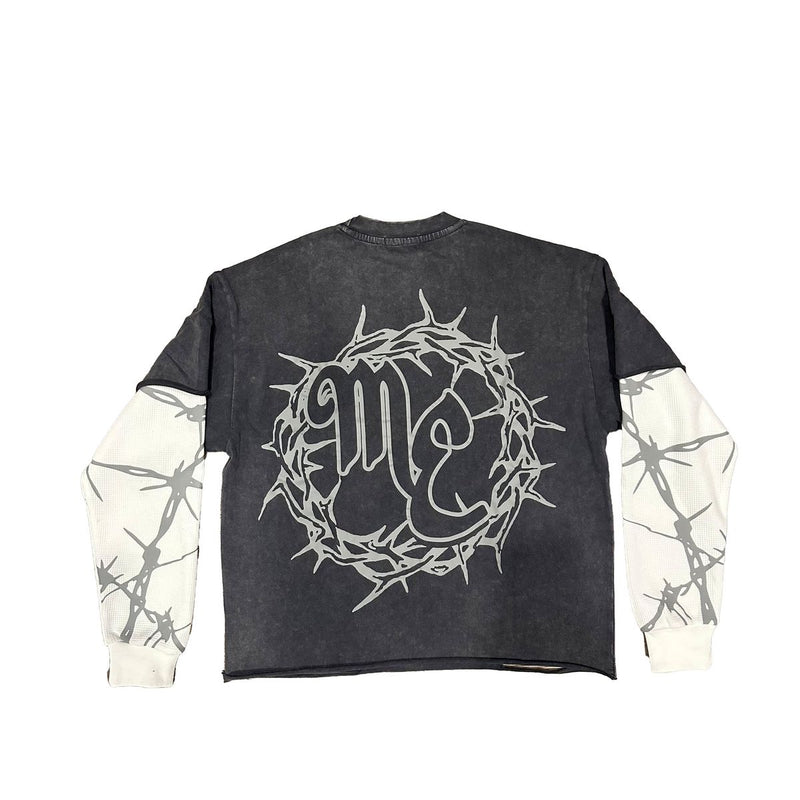 Mixed Emotion “Barbed Wire” Thermal L/S Tee