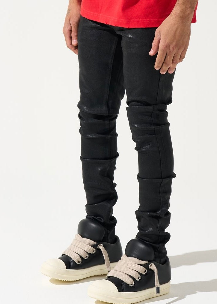 Serenede “Onyx” Coated Black Jeans