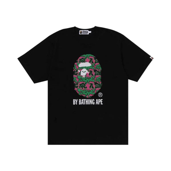 BAPE “Graffiti Pattern” Black Tee