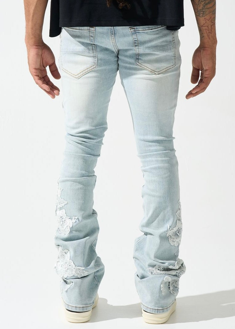 Serenede “Garden” Stacked Blue Jeans