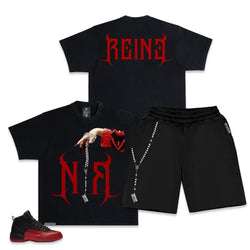 November Reine “Razor” Stone Black Short Set