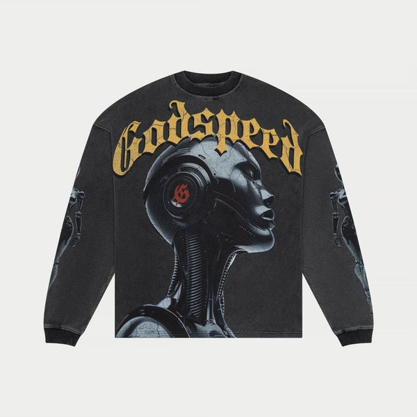 Godspeed “Alexa” Grey Wash Thermal L/S Tee