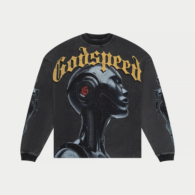 Godspeed “Alexa” Grey Wash Thermal L/S Tee