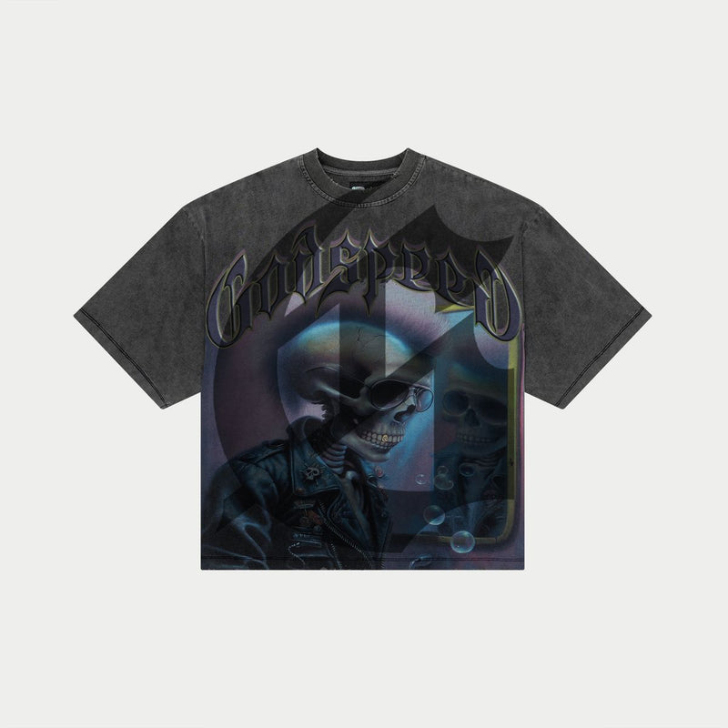 Godspeed “Man In The Mirror” Grey Wash Tee