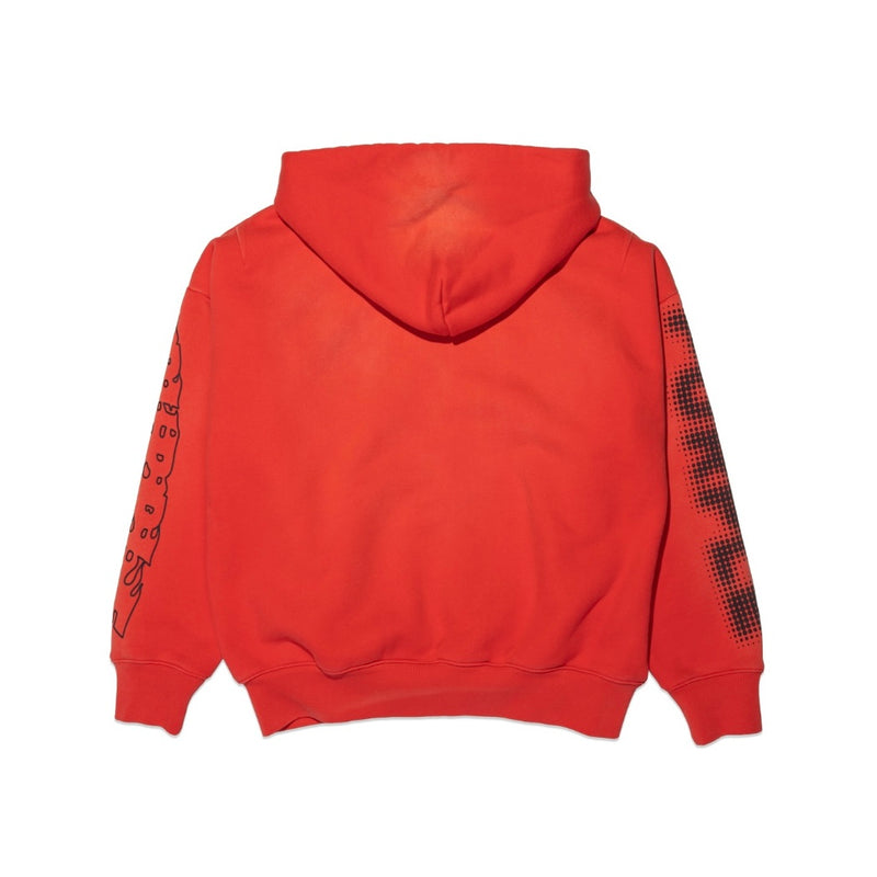 Purple Brand Fleece Flame Red Hoodie