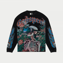 Godspeed “Vision Flowers” Black Thermal L/S Tee