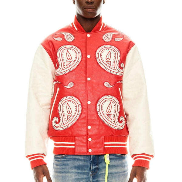 Cult Paisley Red Varsity Jacket