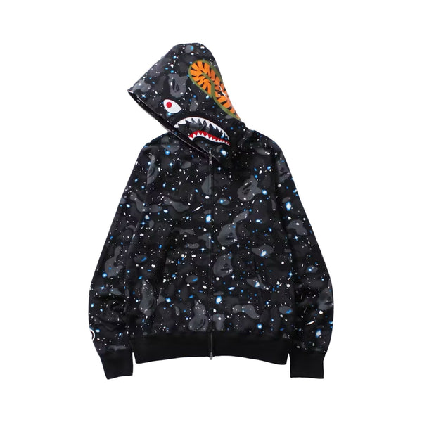 BAPE Space Camo Shark Full Zip Up Hoodie