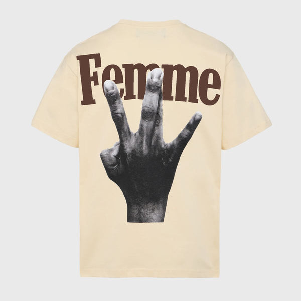 Homme Femme “Twisted Fingers” Brown Tee