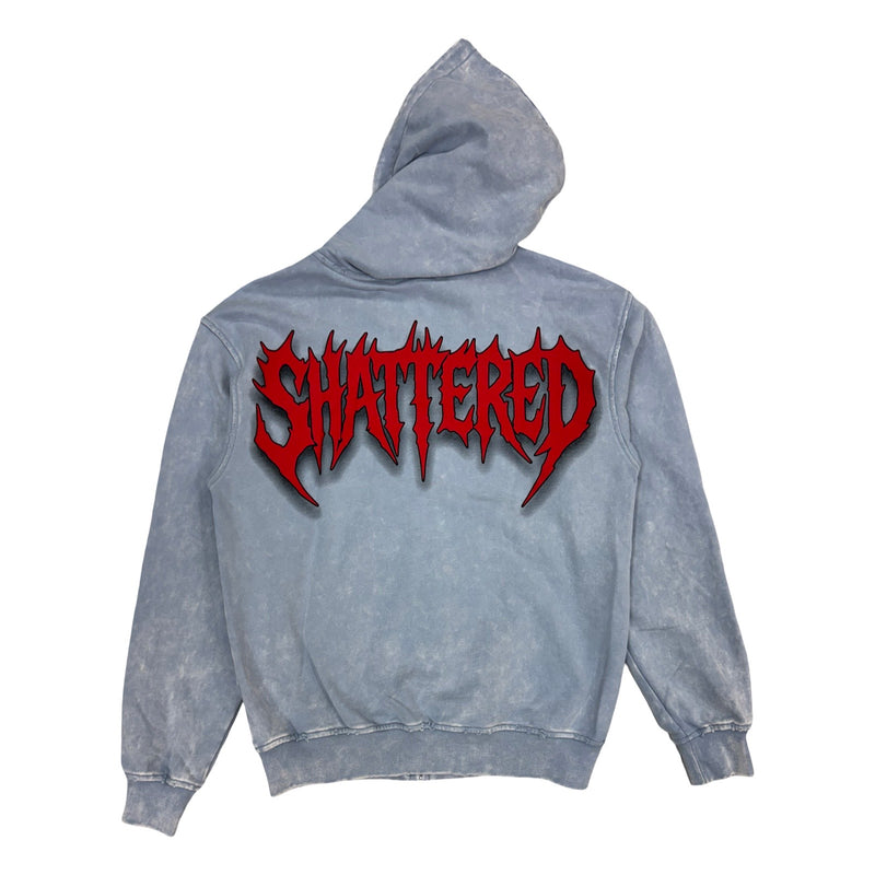 Shattered Hearts “Rockstar Studded” Gray Hoodie