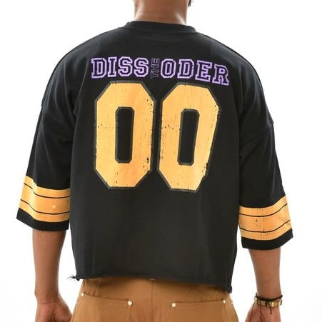 Dissorder University Black Crop Jersey Tee