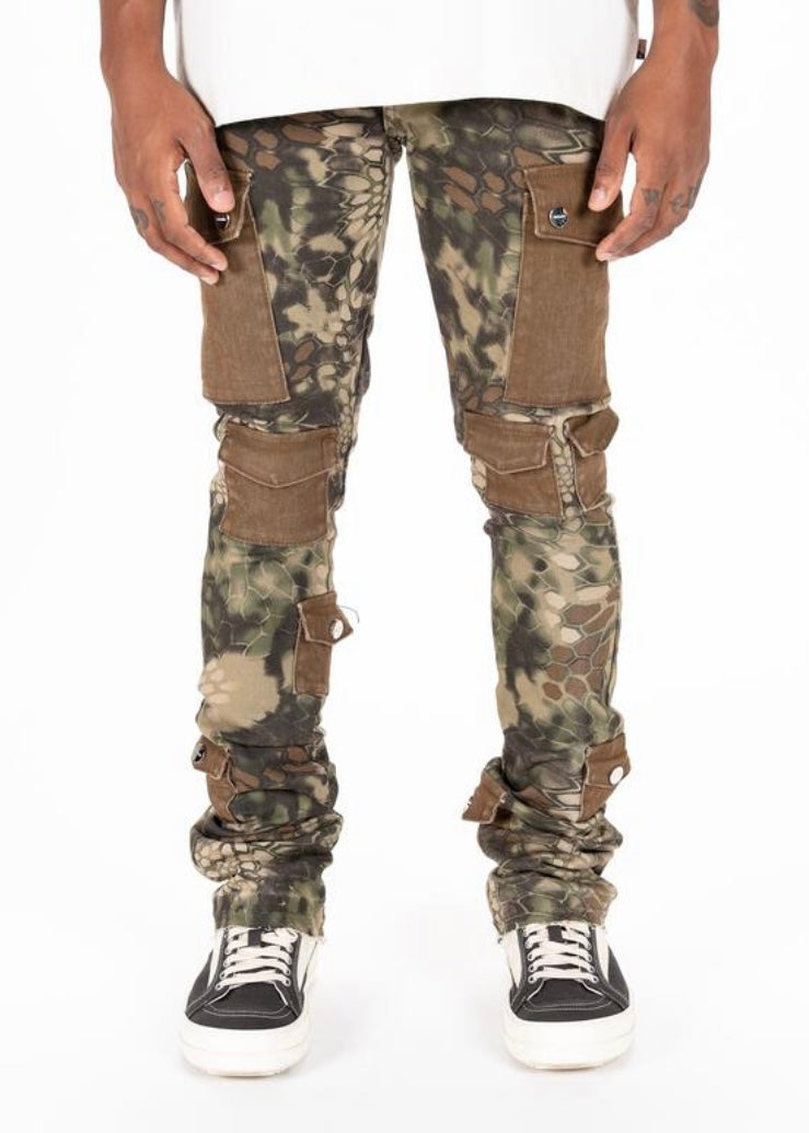 Pheelings “My Pleasure” Cargo Flare Stack Jeans