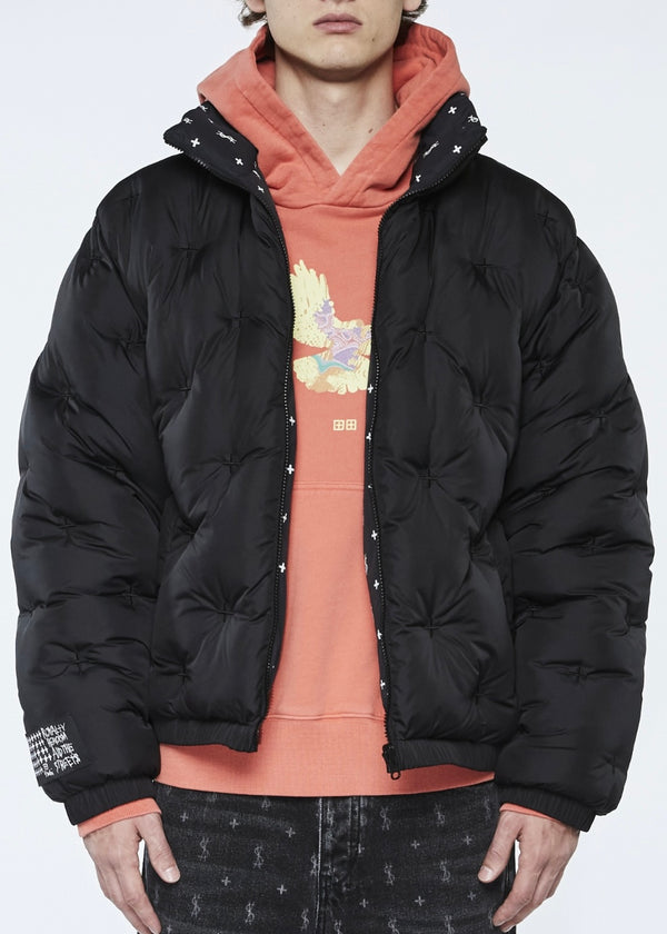 Ksubi Flight Puffer Reversible Black Jacket