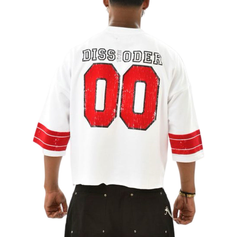 Dissorder University White Crop Jersey Tee