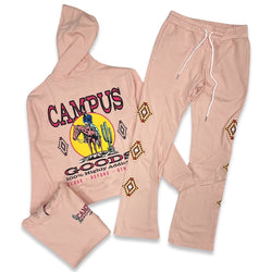 Campus Western Pink Flare Jogging Set