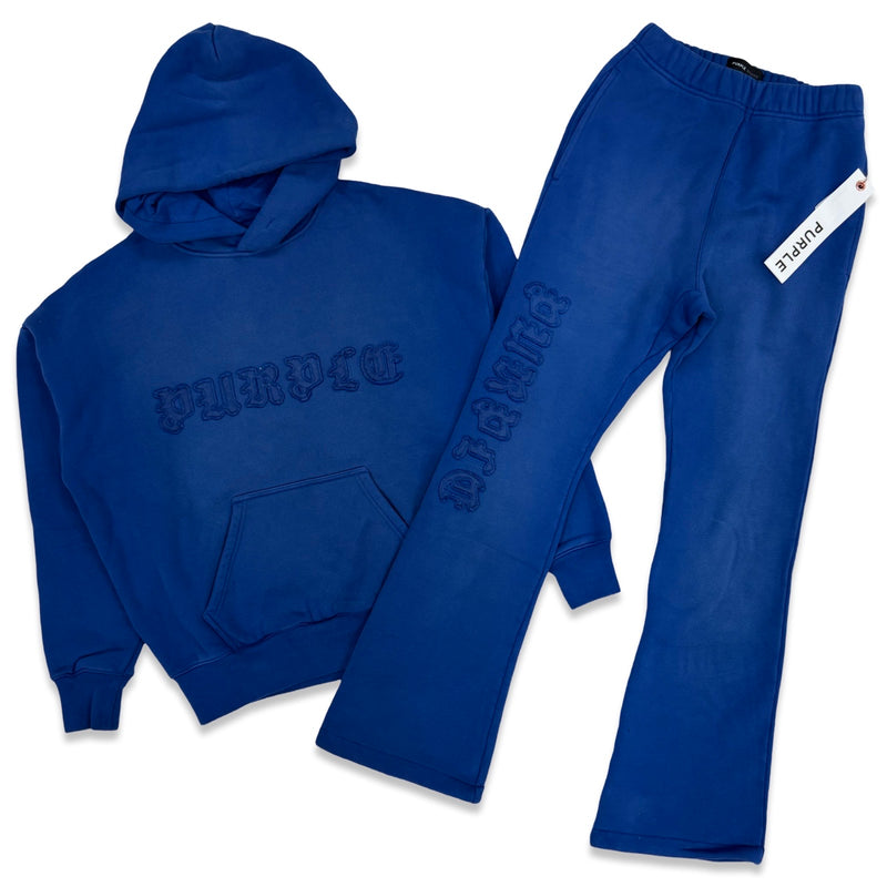 Purple Brand Blue Flared Jogging Set