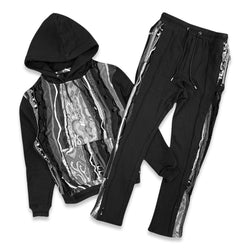 Coogi Black Hoodie Jogging Set