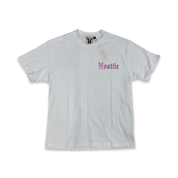 Hostile Lightning White Tee