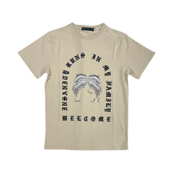 Focus Wing Lettering Beige Tee