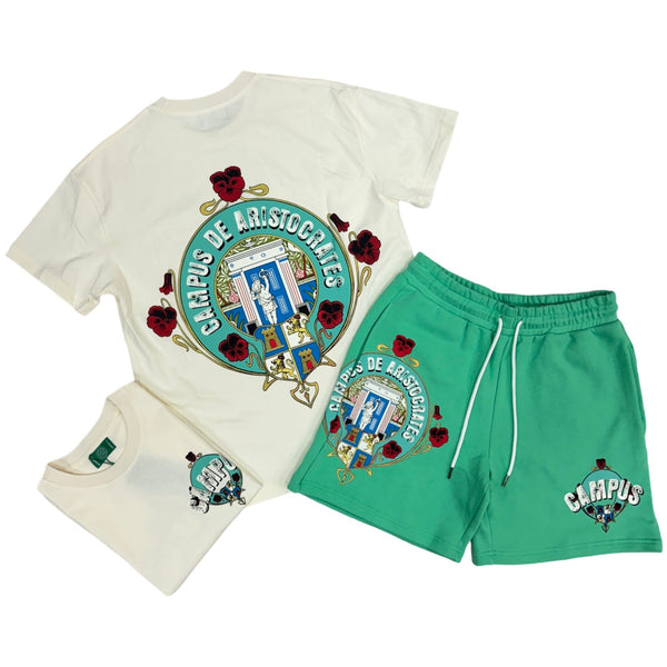 Campus Aristocrat Teal Short Set
