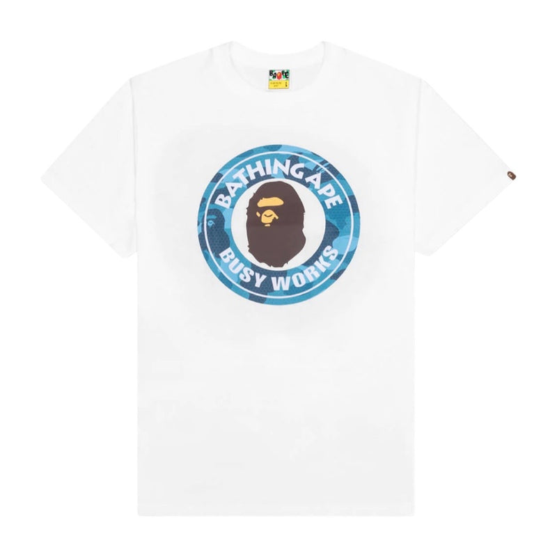 BAPE Honeycomb Busy Works White Tee