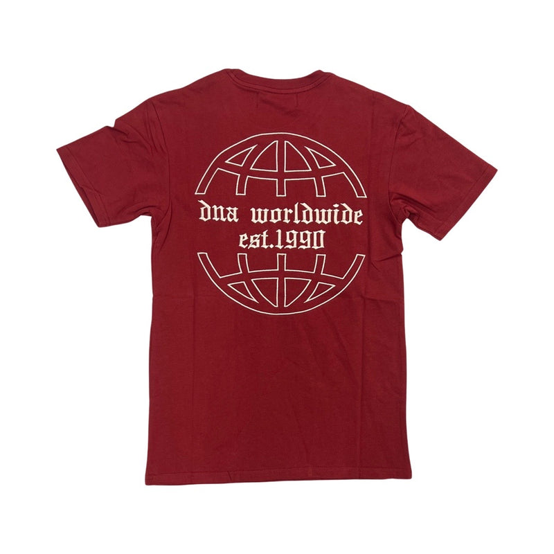 DNA Worldwide Web Burgundy Tee