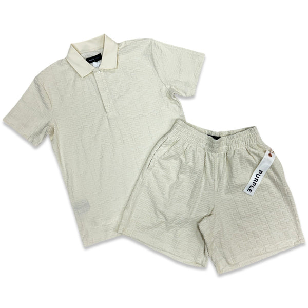 Purple Brand Polo Towel Short Set