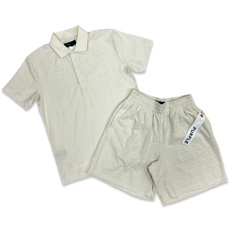 Purple Brand Polo Towel Short Set