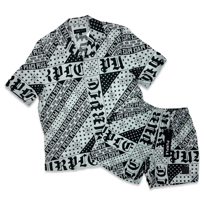 Purple Brand Lyocell Peace Short Set