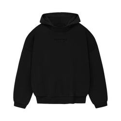 Fear Of God Essentials Jet Black Logo Hoodie