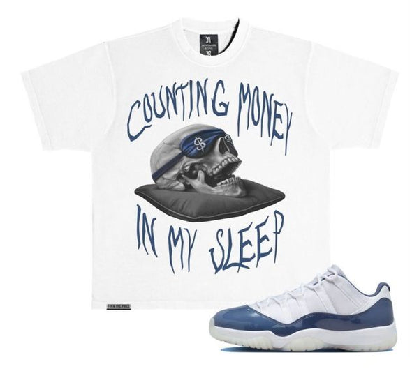 November Reine “Count Money ” White Tee