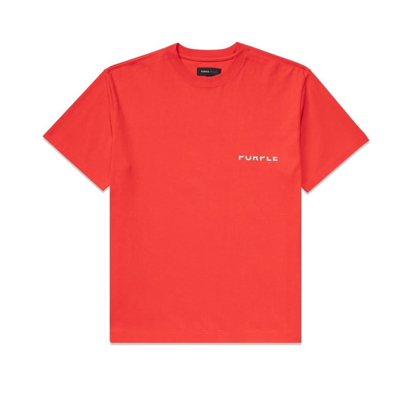 Purple Brand Textured Backsplash Dashed Red S/S Tee