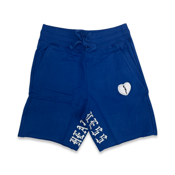 Focus Heartless Royal Blue Sweat Shorts