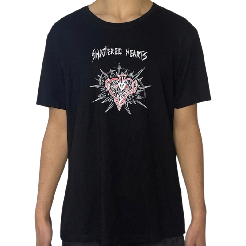 Shattered Hearts Ace Black Tee