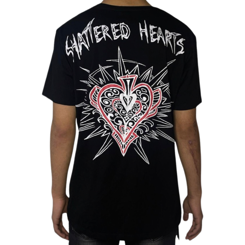 Shattered Hearts Ace Black Tee