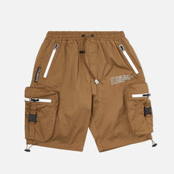 Eight & Nine Combat Nylon Brown Shorts