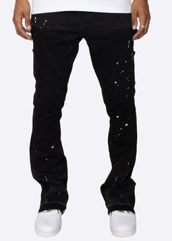 Eptm Black Pocket Flare Jeans