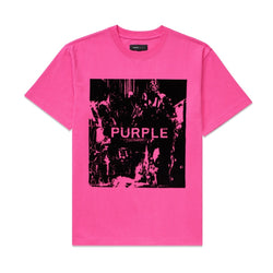 Purple Brand Textured Flock Pink S/S Tee