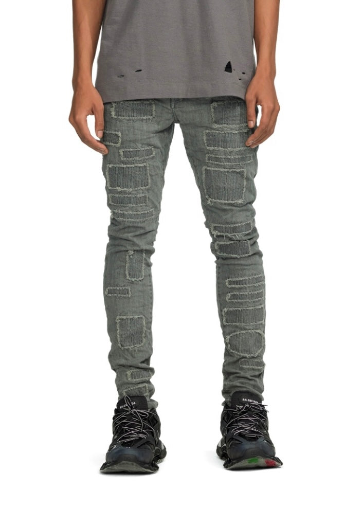 Purple Brand Overdye Patch Repair Jeans