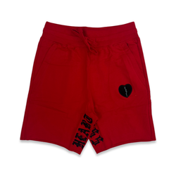 Focus Heartless Red Sweat Shorts