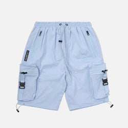 Eight & Nine Combat Nylon Baby Blue Shorts