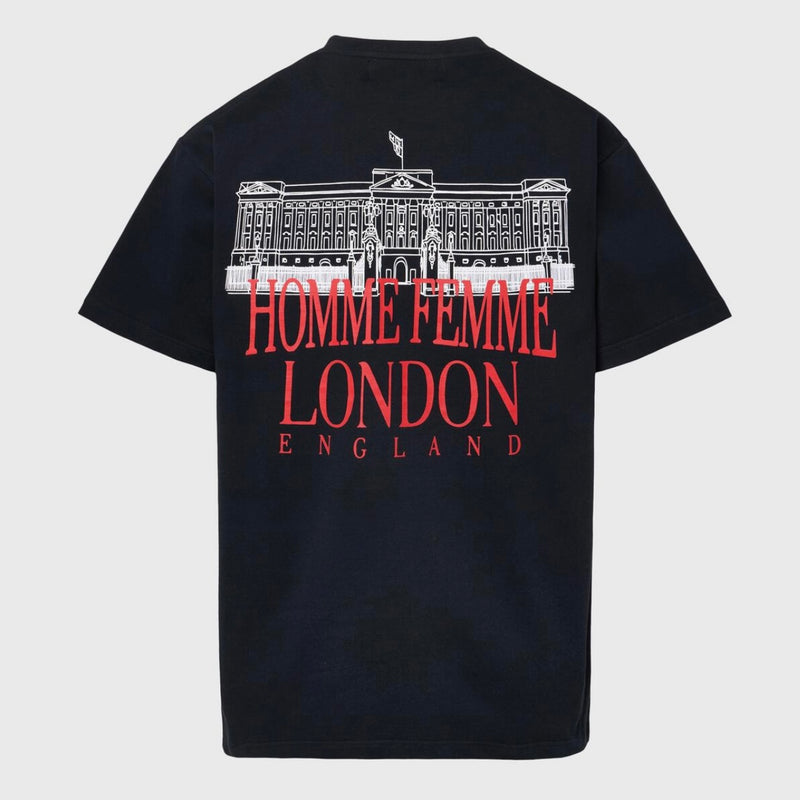 Homme Femme Royal Crest Tee In Black